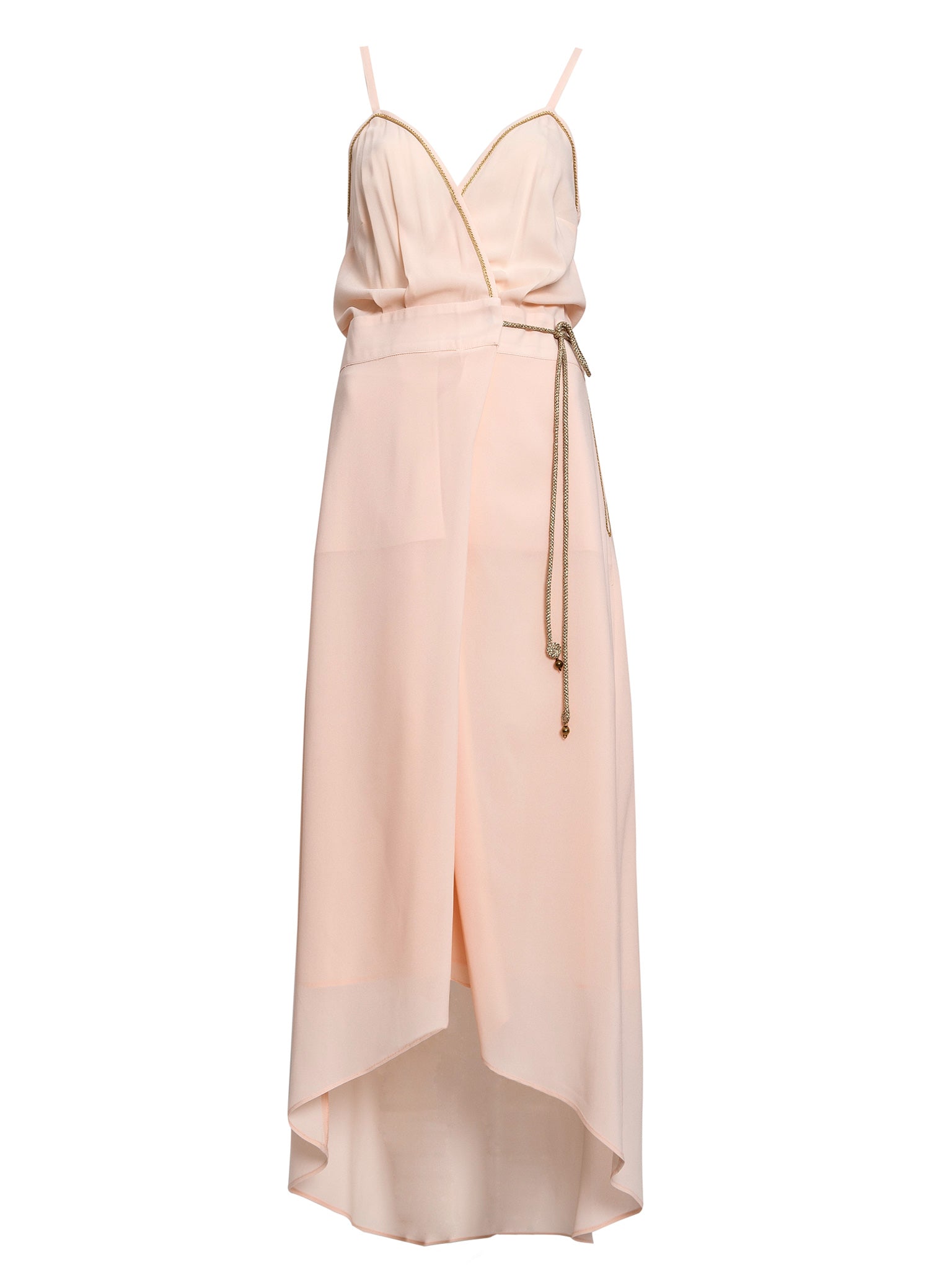 Apricot Faux Wrap Dress