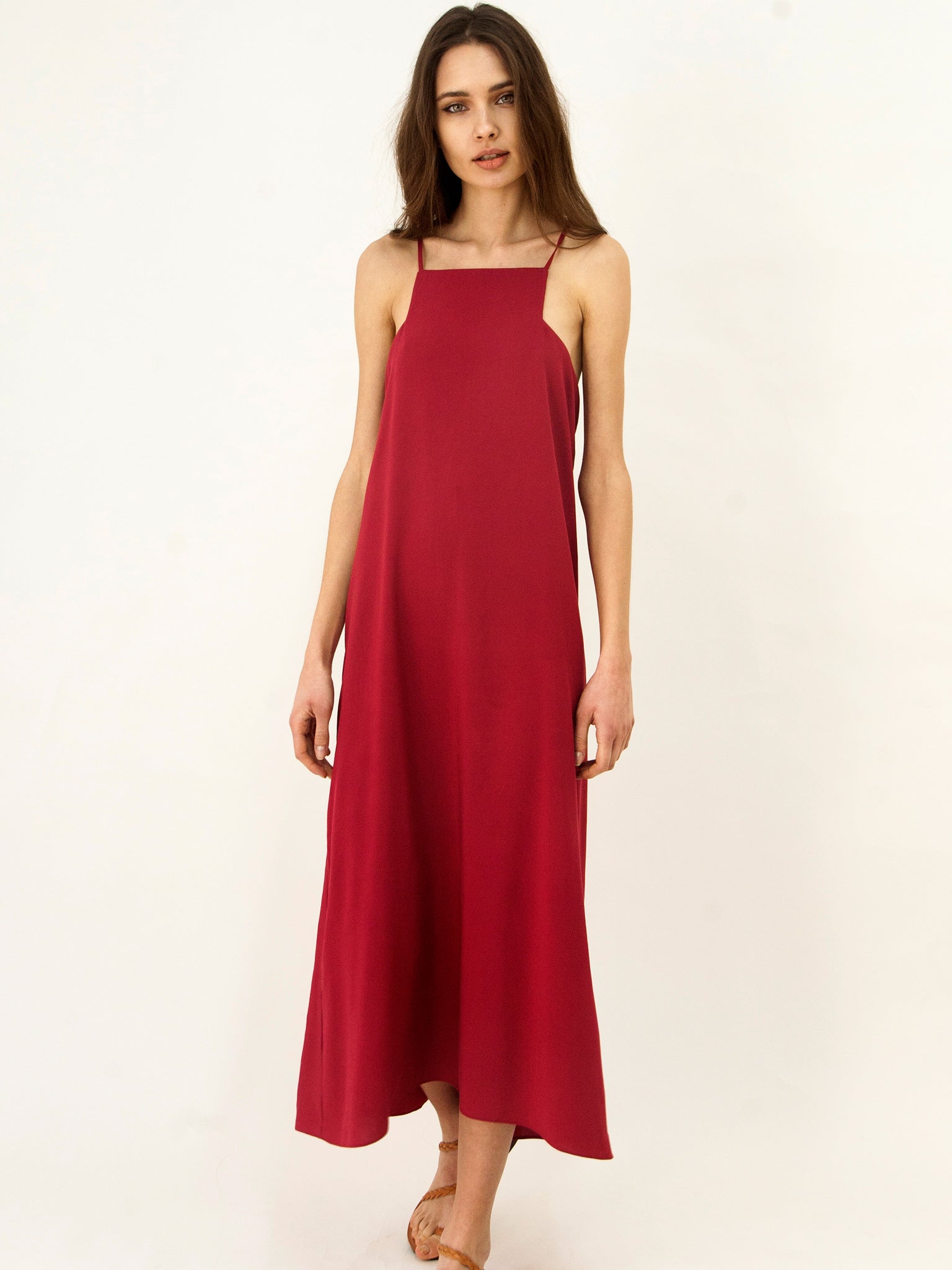 Signature Grecian Irodeio Dress Cherry