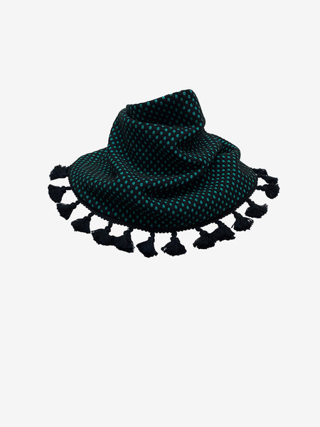 Black-Green Polka Dot Unisex Scarf