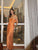 Orange Long Cocktail Evening Dress