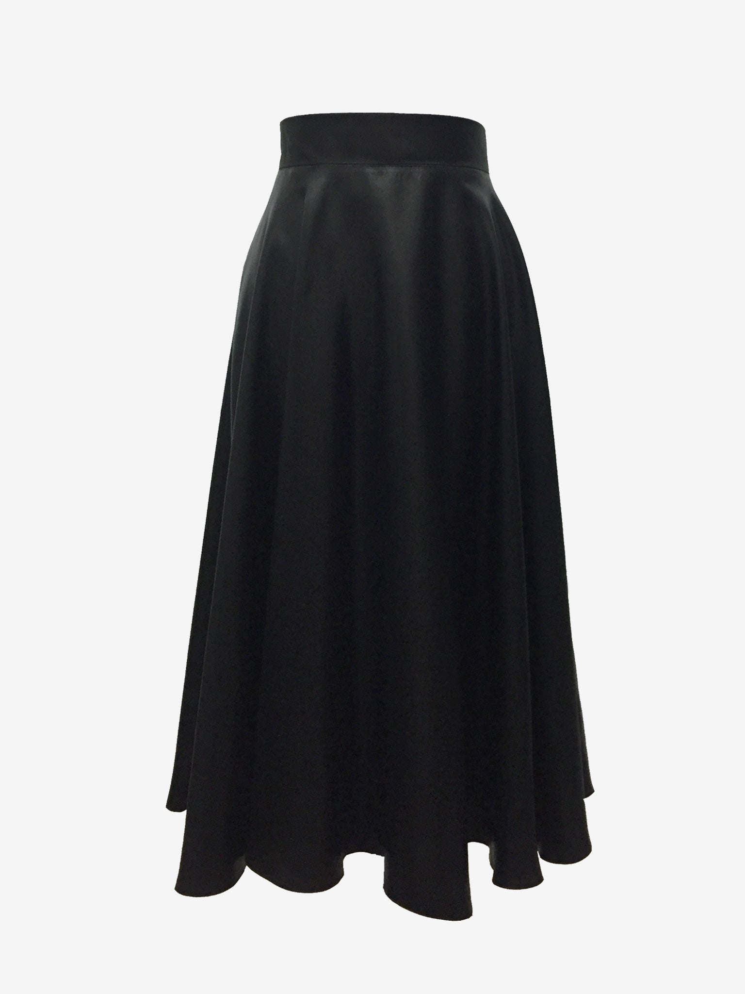 Slick Black Dare To Flare  Skirt