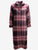 Pink-Plum Checked Long Winter Coat