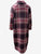 Pink-Plum Checked Long Winter Coat