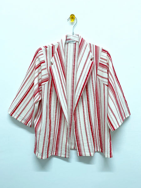 Red Striped Resort Shirt Jacket