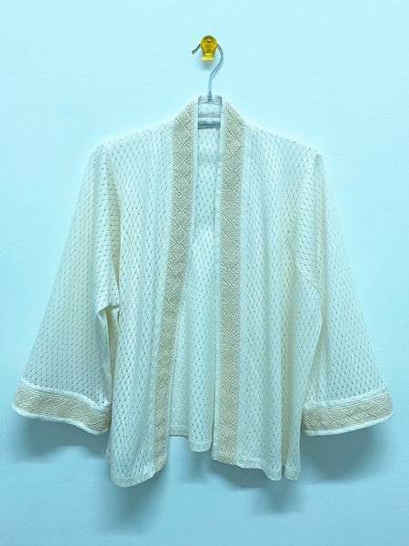 Ecru Knit Resort Robe Cardigan