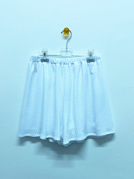 White Knit Resort Shorts