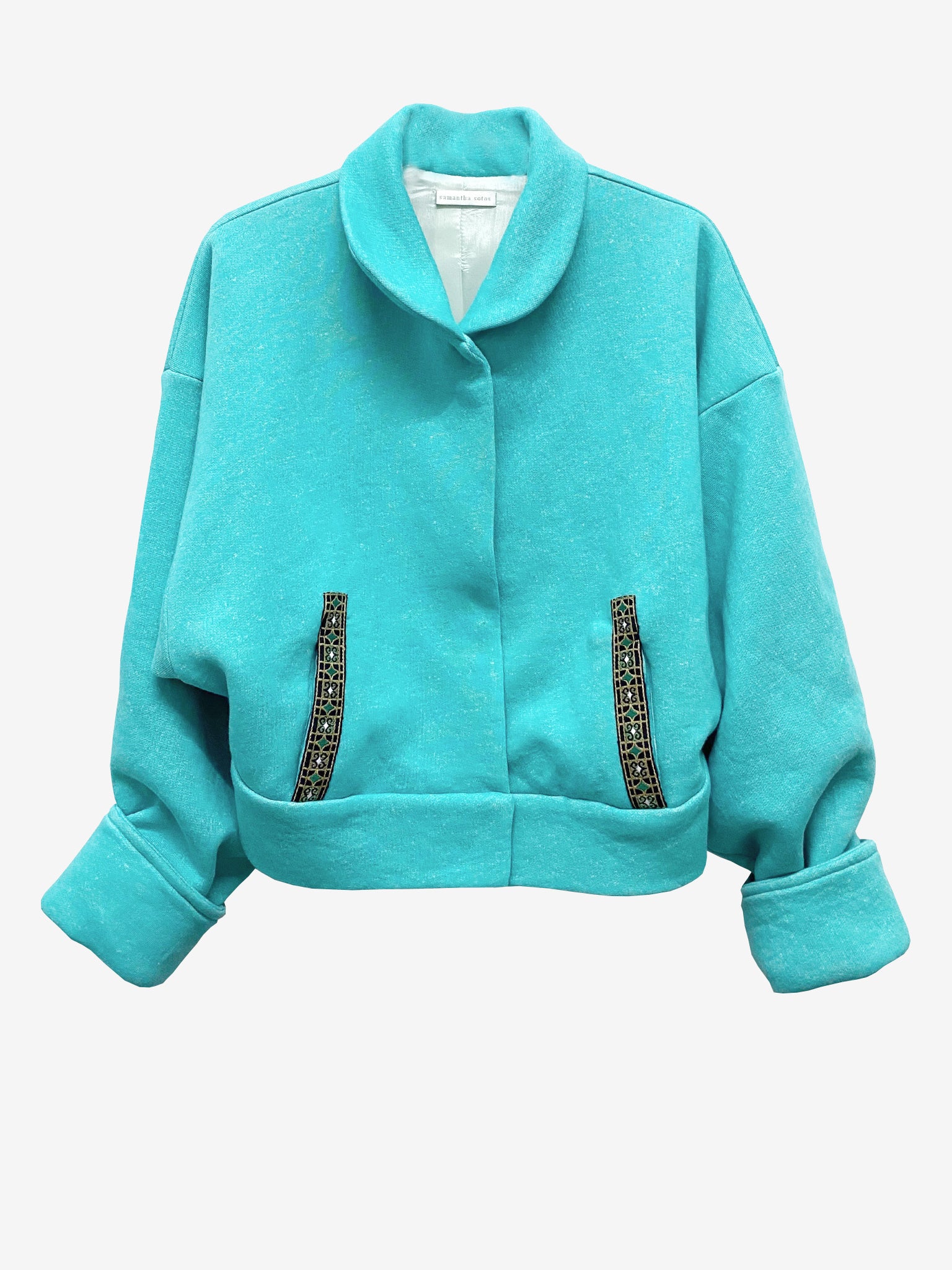 Aqua Tailored Bomber Jacket