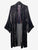 Greige Silk Blend Velvet Kimono