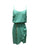 Mint Short Silk Blend Faux Wrap Dress